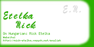 etelka mick business card